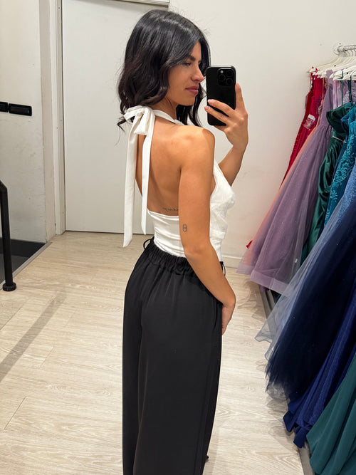 Body pizzo scollo morbido