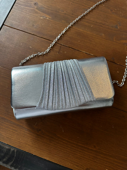 Pochette elegante pieghe Lurex