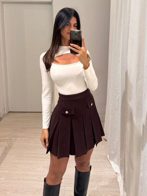 Body manica lunga cut out