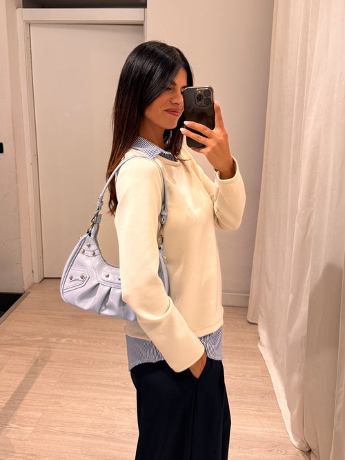 Felpa con camicia incorporata