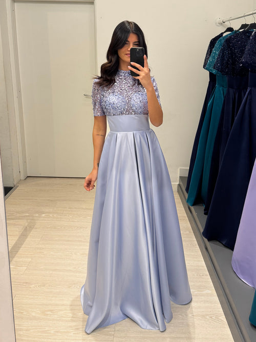 Abito Antonella manica corta paillettes