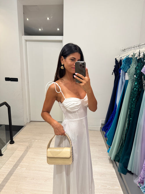 Vestito lungo cotone laccetti