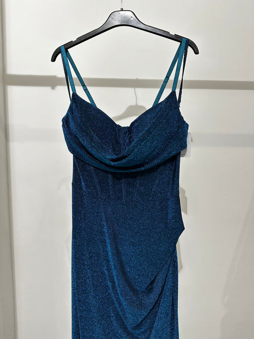 Abito lungo Lurex sirena corpetto strutturato