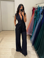Completo gessato con gilet