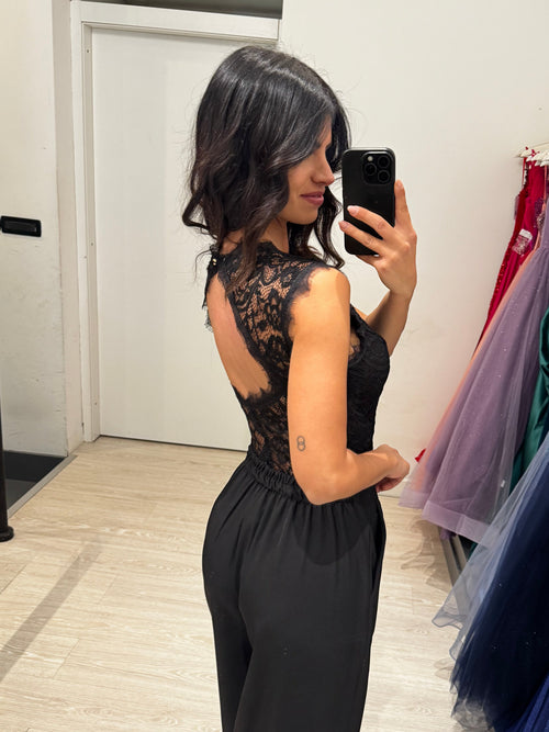 Body pizzo scollo dietro