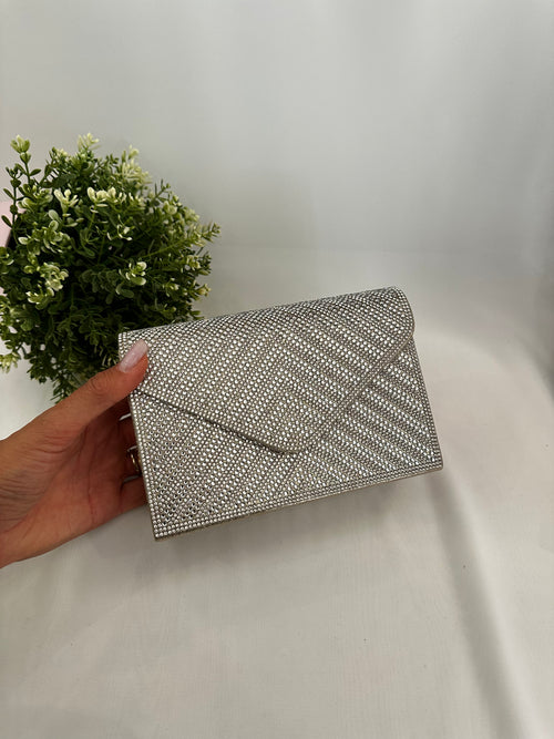 Pochette busta strass davanti