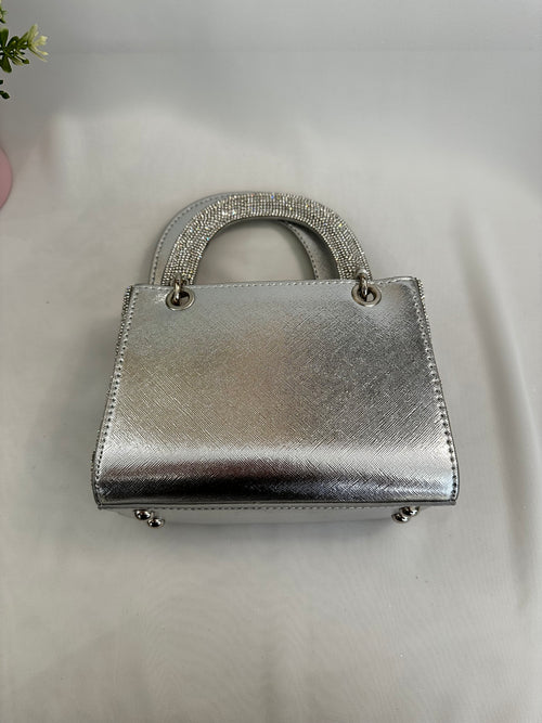 Borsetta piccola doppio manico strass