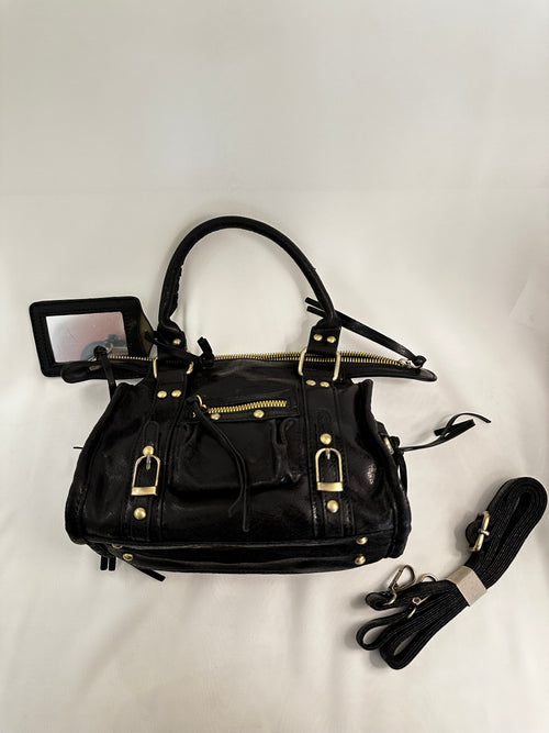 Borsa Lucy piccola borchie e lacci ecopelle