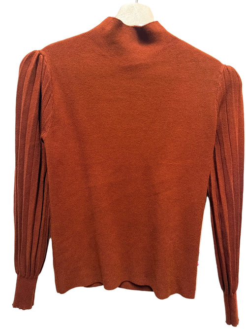 Maglia lupetto maniche plisse
