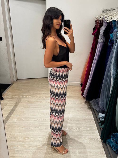 Pantalone palazzo viscosa zigzag