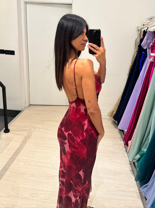 Vestito lungo tulle fantasia