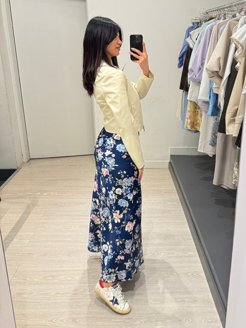 Giacca ecopelle con colletto