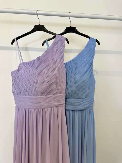 Abito cerimonia maxi monospalla drappeggio