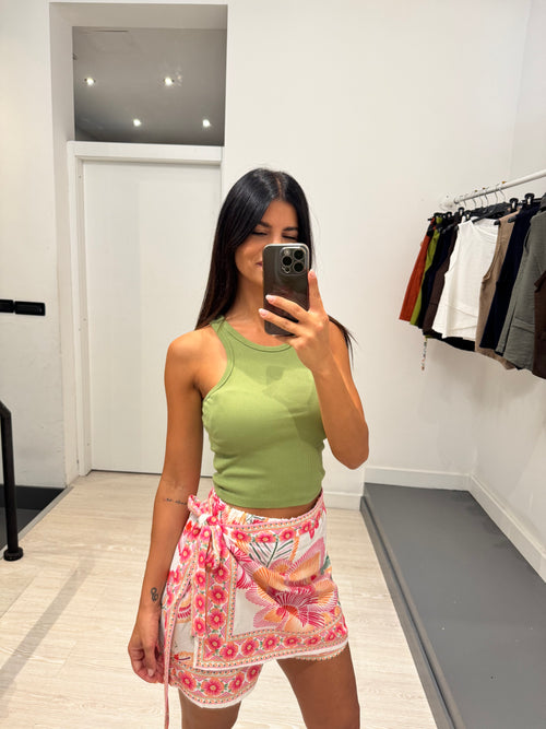 Shorts pareo floreale