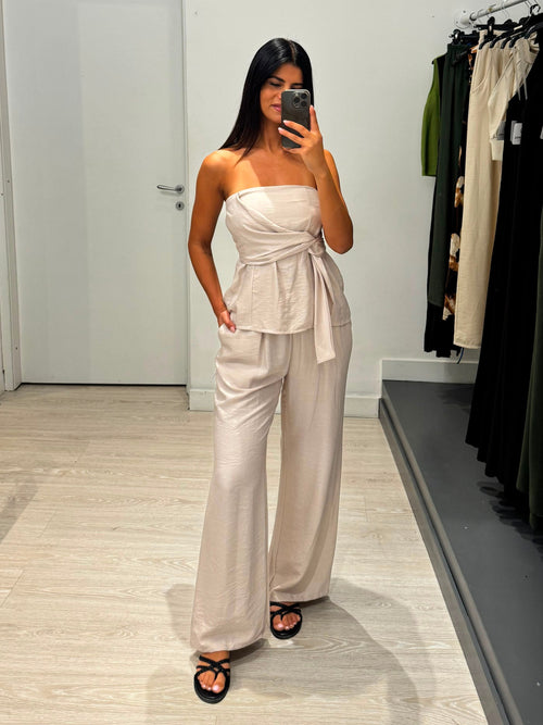 Completo top fascia con pantalone