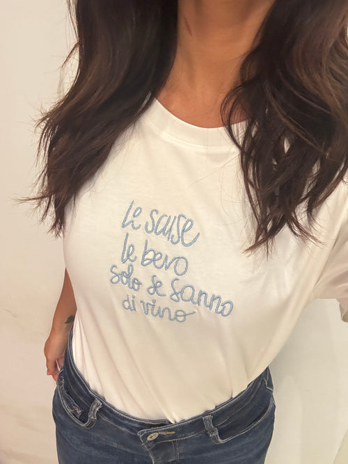 T-shirt le scuse le bevo solo se sanno di vino