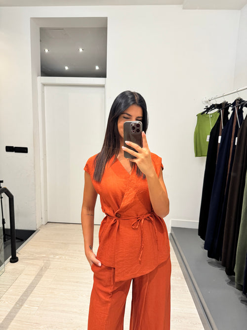 Completo top kimono e pantalone