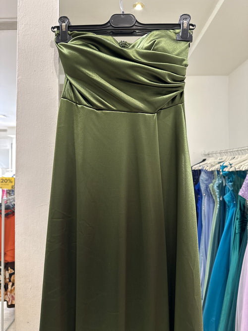 Vestito lungo scollo incrociato morbido