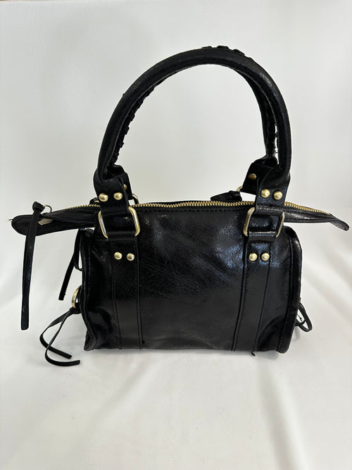 Borsa Lucy piccola borchie e lacci ecopelle