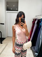 Borsa spalla con catena ecopelle