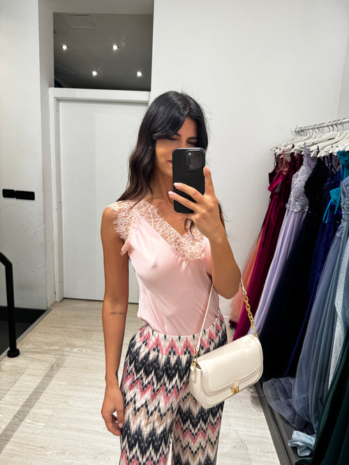Borsa spalla con catena ecopelle