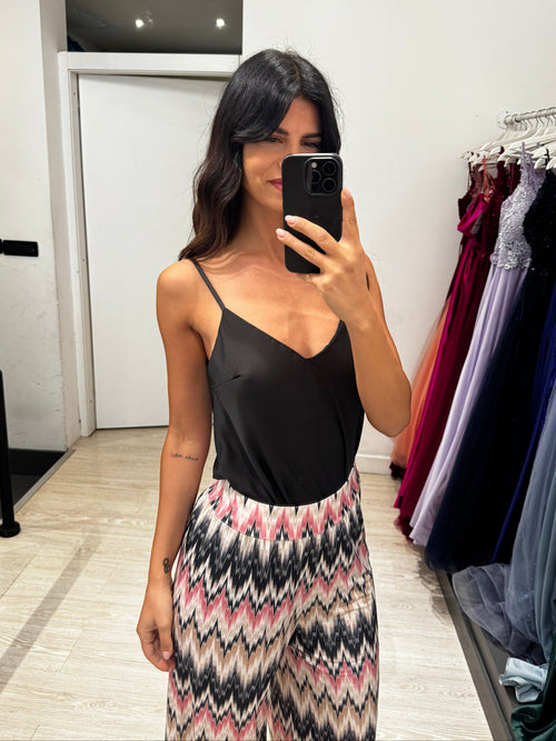 Pantalone palazzo viscosa zigzag