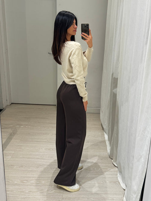 Cardigan cuori in rilievo