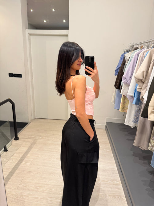 Pantalone tasconato pence e cintura