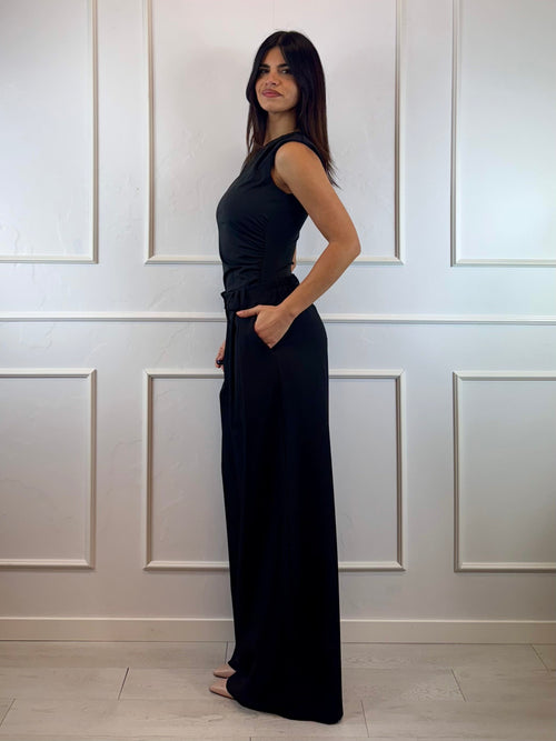 Body lycra scollo tondo smanicato