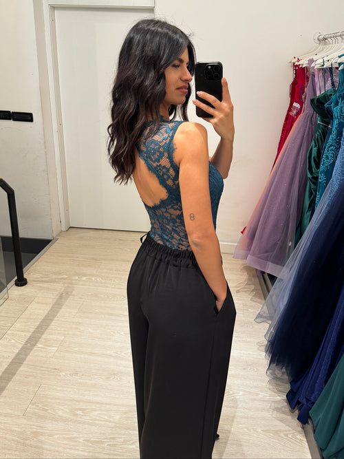 Body pizzo scollo dietro