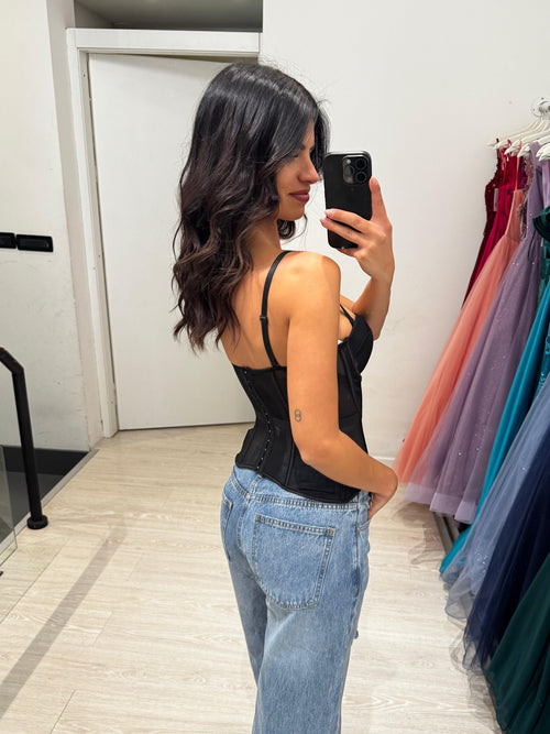 Corsetto tulle e fascia vita