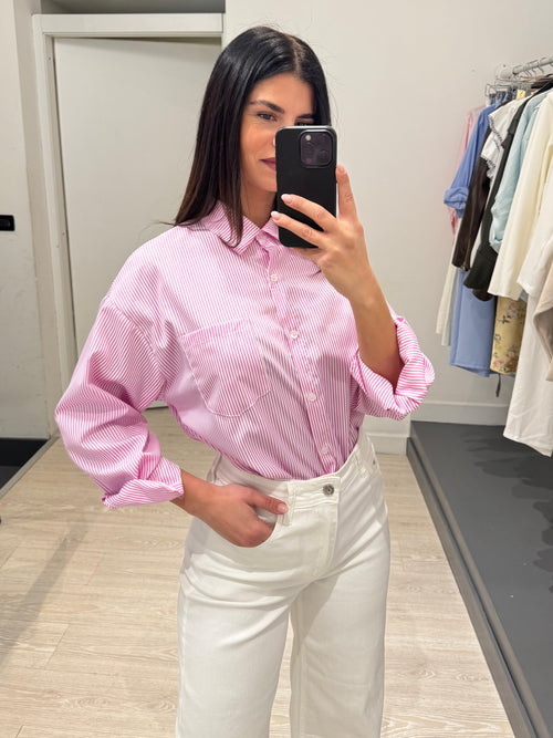 Camicia righe e tasca