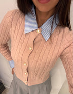 Cardigan camicia incorporata