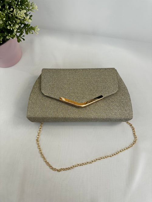 Pochette squadrata Lurex