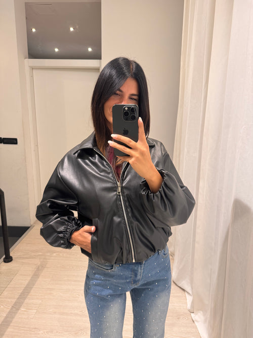 Giacca bomber ecopelle