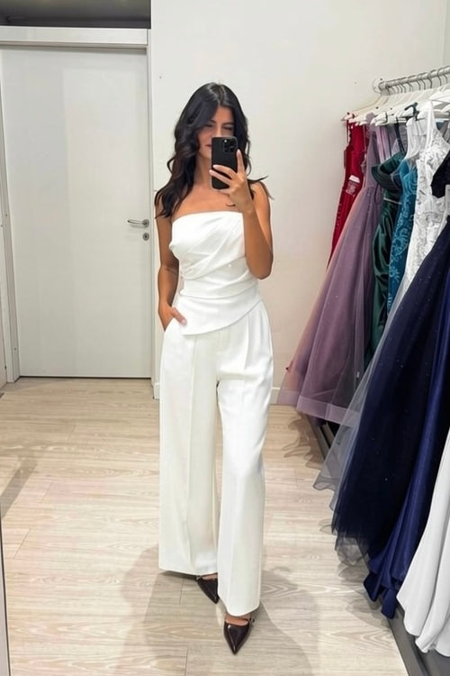 Completo top arricciato e pantalone
