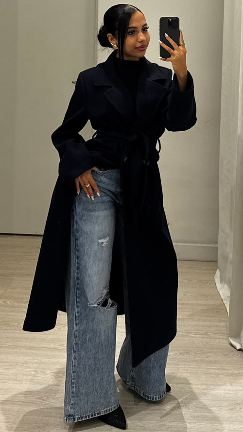 Cappotto lungo doppiopetto D6AT6835