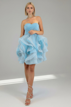 Abito cerimonia corto princy tulle balze