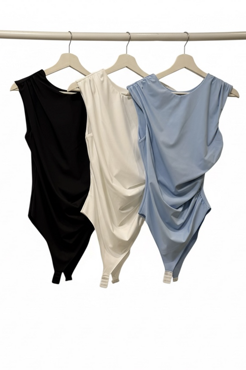 Body lycra scollo tondo smanicato