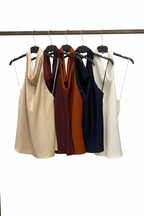Top raso collo schiena