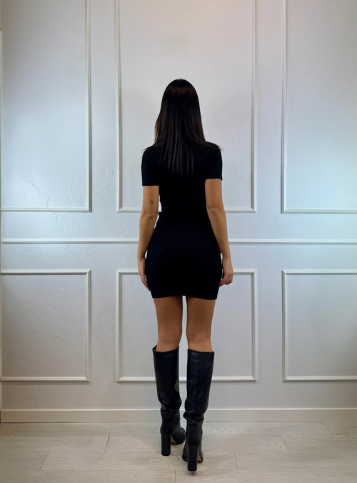 Tubino in maglia a manica corta