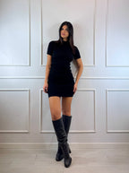 Tubino in maglia a manica corta