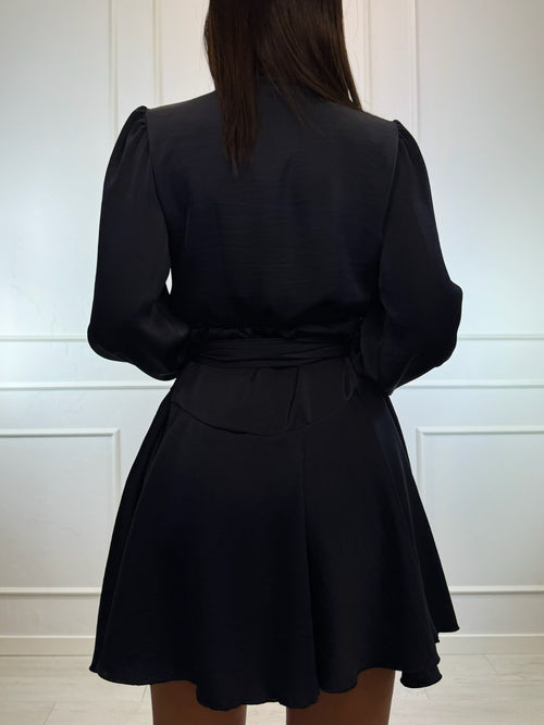 Vestito corto kimono in raso